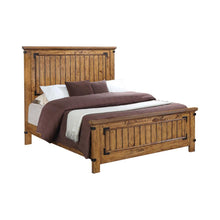 Load image into Gallery viewer, Brenner California King Panel Bed Rustic Honey

