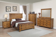 Load image into Gallery viewer, Brenner California King Panel Bed Rustic Honey
