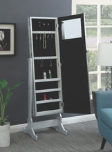 Load image into Gallery viewer, Elle Jewelry Cheval Mirror with Crytal Trim Silver
