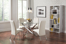 Load image into Gallery viewer, Beckham Round Dining Table Chrome and Clear
