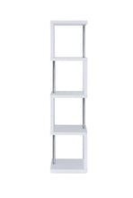 Load image into Gallery viewer, Baxter 4-shelf Bookcase White and Chrome
