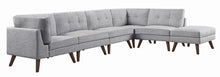 Load image into Gallery viewer, Churchill Ottoman with Tapered Legs Grey
