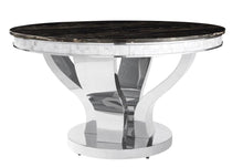 Load image into Gallery viewer, Anchorage Round Dining Table Chrome and Black
