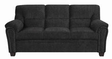 Load image into Gallery viewer, Clementine Upholstered Sofa with Nailhead Trim Grey
