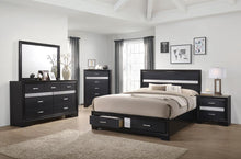 Load image into Gallery viewer, Miranda California King 2-drawer Storage Bed Black
