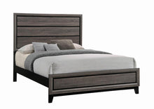 Load image into Gallery viewer, Watson Queen Bed Grey Oak and Black
