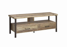 Load image into Gallery viewer, Ruston 59&quot; 2-drawer TV Console Weathered Pine

