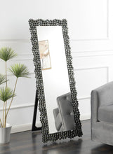 Load image into Gallery viewer, Mckay Textural Frame Cheval Floor Mirror Silver and Smoky Grey
