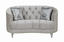 Load image into Gallery viewer, Avonlea Sloped Arm Tufted Loveseat Grey
