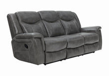 Load image into Gallery viewer, Conrad Upholstered Motion Sofa Cool Grey
