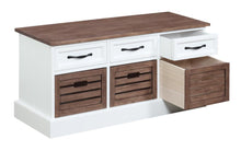 Load image into Gallery viewer, Alma 3-drawer Storage Bench Weathered Brown and White
