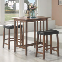 Load image into Gallery viewer, Oleander 3-piece Counter Height Dining Table Set Nut Brown
