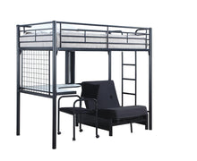 Load image into Gallery viewer, Jenner Twin Futon Workstation Loft Bed Black

