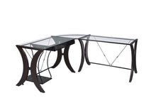 Load image into Gallery viewer, Monterey 3-piece L-shaped Computer Desk Set Cappuccino

