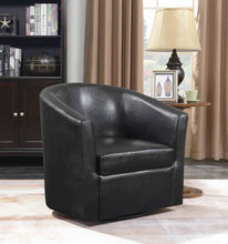 Load image into Gallery viewer, Turner Upholstery Sloped Arm Accent Swivel Chair Dark Brown
