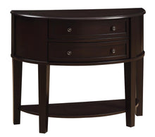 Load image into Gallery viewer, Diane 2-drawer Demilune Shape Console Table Cappuccino
