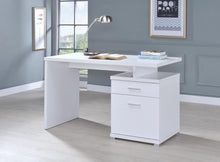 Load image into Gallery viewer, Irving 2-drawer Office Desk with Cabinet White
