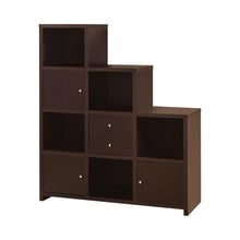 Load image into Gallery viewer, Spencer Bookcase with Cube Storage Compartments Cappuccino
