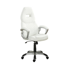 Load image into Gallery viewer, Bruce Adjustable Height Office Chair White and Silver
