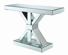 Load image into Gallery viewer, Lurlynn X-shaped Base Console Table Clear Mirror
