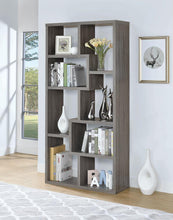 Load image into Gallery viewer, Theo 10-shelf Bookcase Weathered Grey

