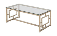 Load image into Gallery viewer, Merced Rectangle Glass Top Coffee Table Nickel
