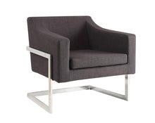 Load image into Gallery viewer, Chris Upholstered Accent Chair Chrome and Grey

