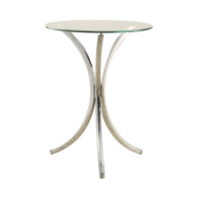 Load image into Gallery viewer, Eloise Round Accent Table with Curved Legs Chrome
