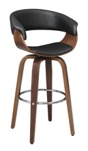 Load image into Gallery viewer, Zion Upholstered Swivel Bar Stool Walnut and Black

