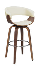 Load image into Gallery viewer, Zion Upholstered Swivel Bar Stool Walnut and Ecru
