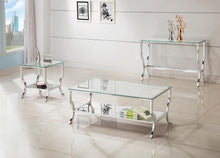 Load image into Gallery viewer, Saide Square End Table with Mirrored Shelf Chrome
