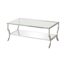 Load image into Gallery viewer, Saide Rectangular Coffee Table with Mirrored Shelf Chrome
