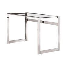 Load image into Gallery viewer, Hartford Glass Top Writing Desk Chrome
