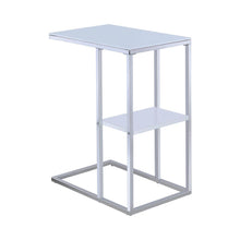 Load image into Gallery viewer, Daisy 1-shelf Accent Table Chrome and White
