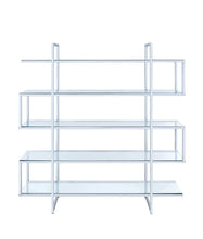 Load image into Gallery viewer, Elmer 5-shelf Bookcase Chrome and Clear
