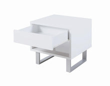 Load image into Gallery viewer, Atchison 1-drawer End Table High Glossy White
