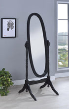 Load image into Gallery viewer, Cabot Rectangular Cheval Mirror with Arched Top Black
