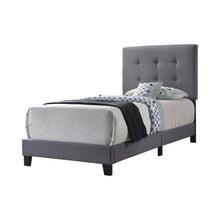 Load image into Gallery viewer, Mapes Tufted Upholstered Twin Bed Grey
