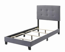 Load image into Gallery viewer, Mapes Tufted Upholstered Twin Bed Grey
