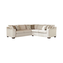 Load image into Gallery viewer, Aria L-shaped Sectional with Nailhead Oatmeal
