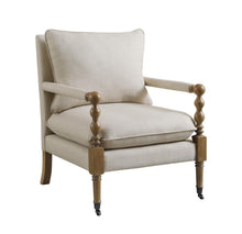 Load image into Gallery viewer, Dempsy Upholstered Accent Chair with Casters Beige

