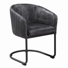 Load image into Gallery viewer, Banner Upholstered Dining Chair Anthracite and Matte Black
