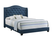 Load image into Gallery viewer, Sonoma Eastern King Camel Headboard with Nailhead Trim Bed Blue
