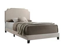 Load image into Gallery viewer, Tamarac Upholstered Nailhead Queen Bed Beige

