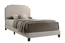 Load image into Gallery viewer, Tamarac Upholstered Nailhead Eastern King Bed Beige
