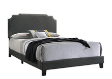 Load image into Gallery viewer, Tamarac Upholstered Nailhead Queen Bed Grey
