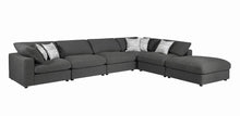 Load image into Gallery viewer, Serene Upholstered Rectangular Ottoman Charcoal
