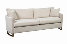 Load image into Gallery viewer, Corliss Upholstered Arched Arms Sofa Beige
