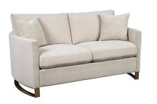 Load image into Gallery viewer, Corliss Upholstered Arched Arms Loveseat Beige
