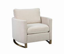 Load image into Gallery viewer, Corliss Upholstered Arched Arms Chair Beige
